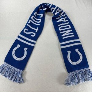 NFL Indianapolis Colts Blue and White Double sided Horseshoe Scarf 60” Length